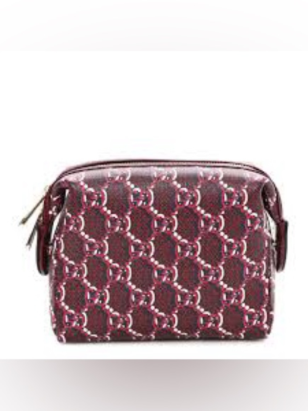 Gucci GG Supreme Shadow Toiletry Pouch Rosso Ancora Red